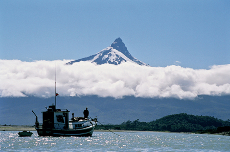 The Cahuelmo anchored in an estuary Below Cerro Corcovado Patagonia Chile - photo 3