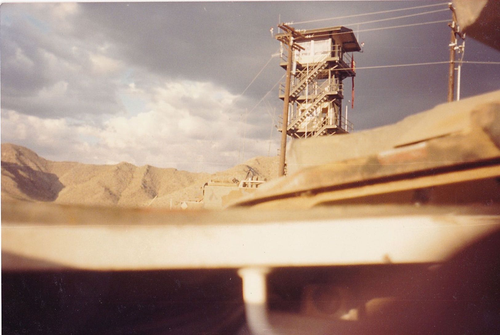 From the Drivers hatch of an M1A1 tank looking up at C-92 on one of the tank - photo 2