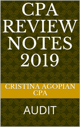 Cristina Agopian - CPA Review Notes 2019--Audit (AUD)