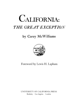 Carey McWilliams - California: The Great Exception