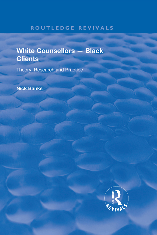 White Counsellors Black Clients To Pat James and Ayesha First published - photo 1