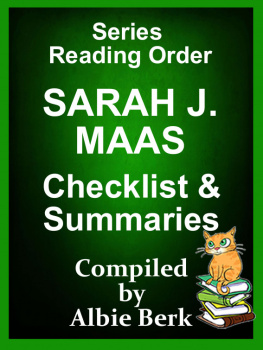 Albie Berk Sarah J. Maas: Series Reading Order--with Summaries & Checklist