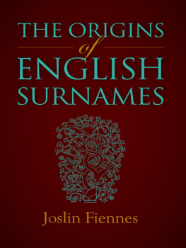 Joslin Fiennes - Origins of English Surnames
