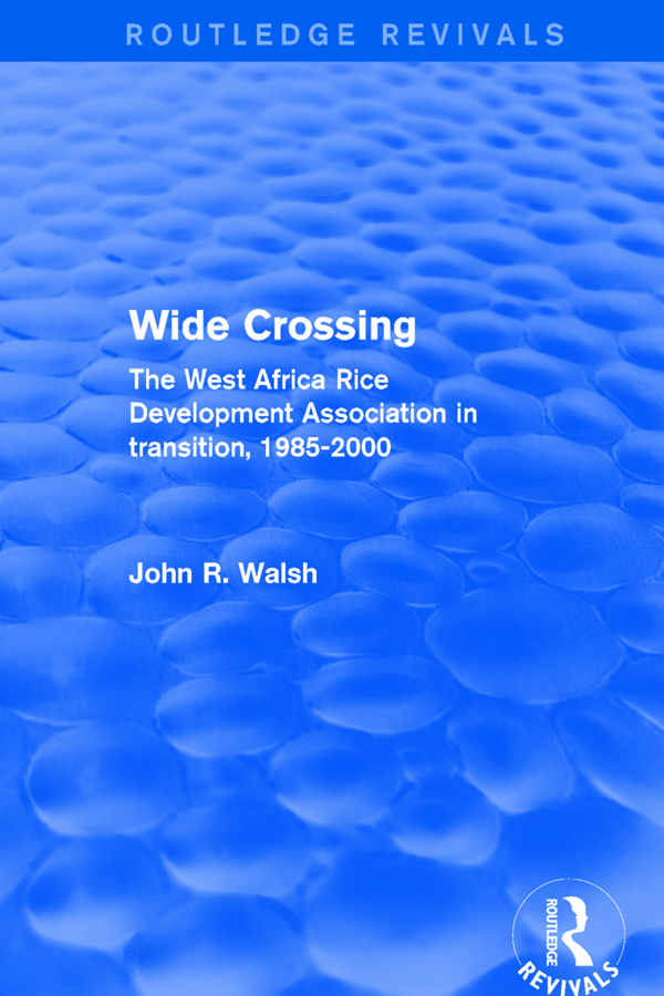 WIDE CROSSING Wide Crossing The West Africa Rice Development Association in - photo 1