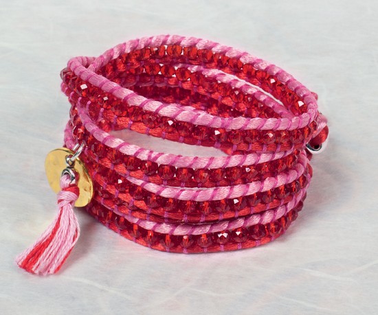 What you need for the bracelet 37 in 95cm pink rattail cord 37 in 95cm - photo 13