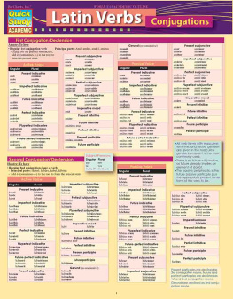 Rachel Jacobs - Latin Verb-Conjugations: a QuickStudy Laminated 6-Page Reference Guide