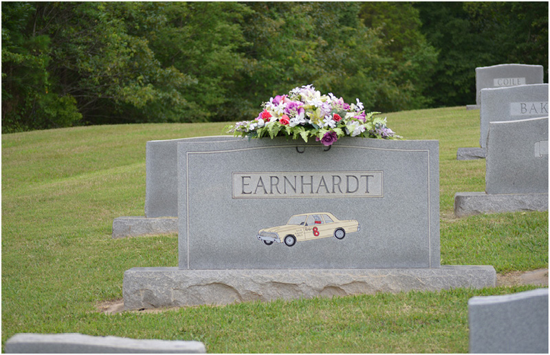 Ralph Earnhardts gravesite Kannapolis North Carolina The names of his three - photo 4