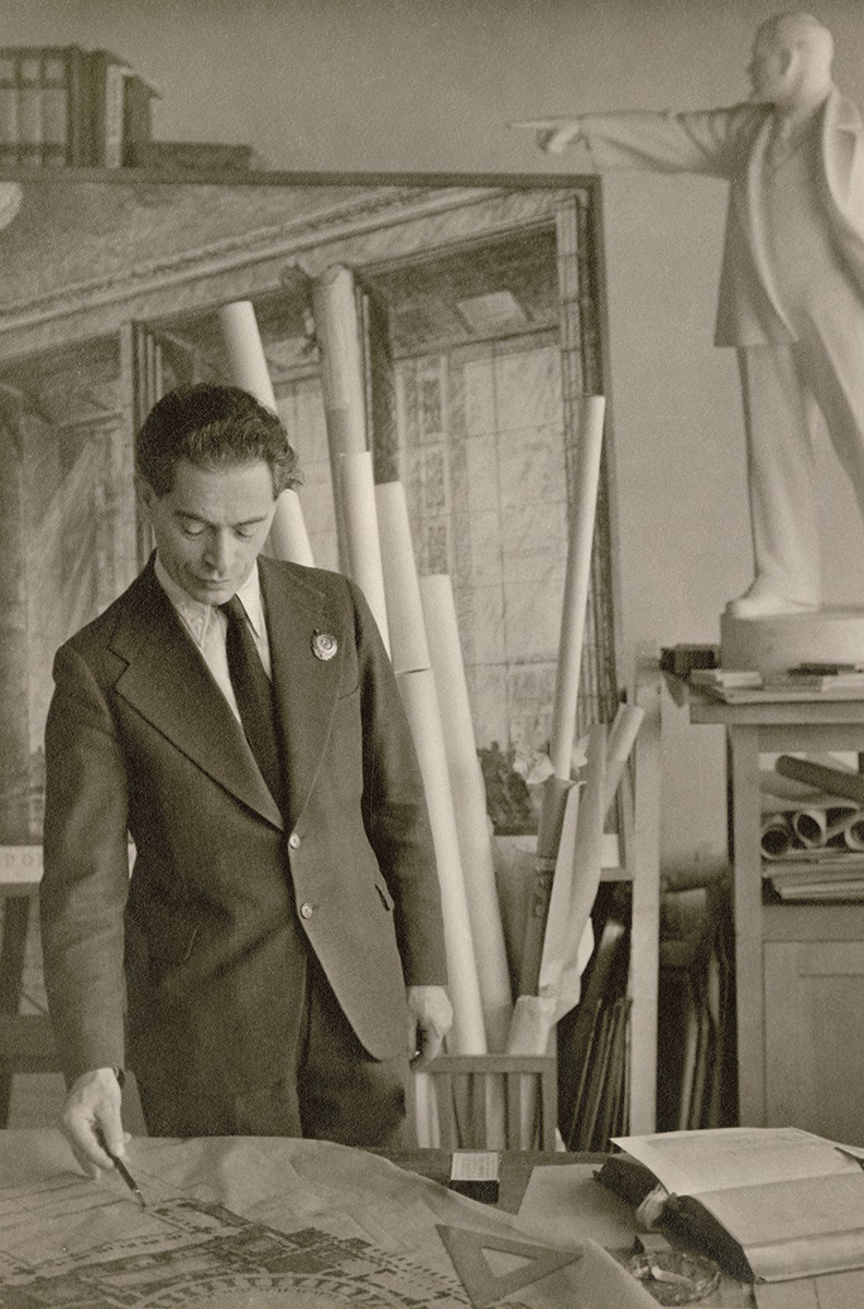 Boris Iofan in his studio in Moscow with a study for a representation of - photo 2