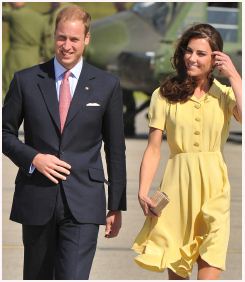 Above The young couple arrive at Calgary Airport on 7 July during their 2011 - photo 5