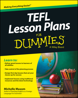 Michelle M. Maxom TEFL Lesson Plans For Dummies