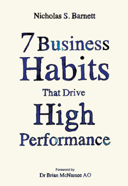 Nicholas S. Barnett - 7 Business Habits That Drive High Performance