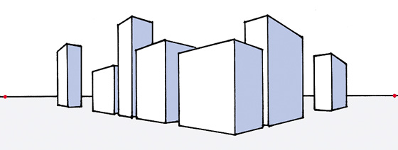 Two-Point Perspective Unlike one-point perspective which merges into a single - photo 13