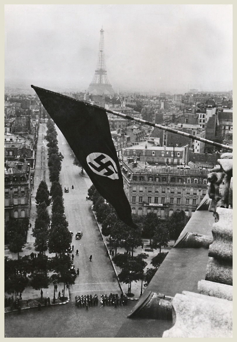 A Nazi flag flying from the Arc de Triomphe was a constant reminder of the - photo 3