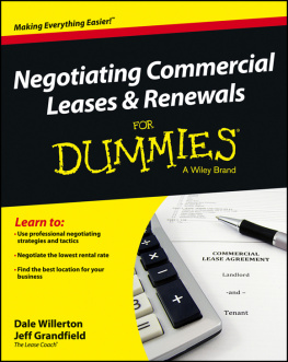 Dale Willerton - Negotiating Commercial Leases & Renewals For Dummies