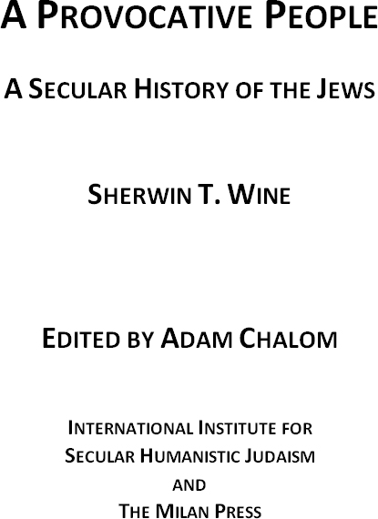 A Provocative People A Secular History of the Jews - image 1