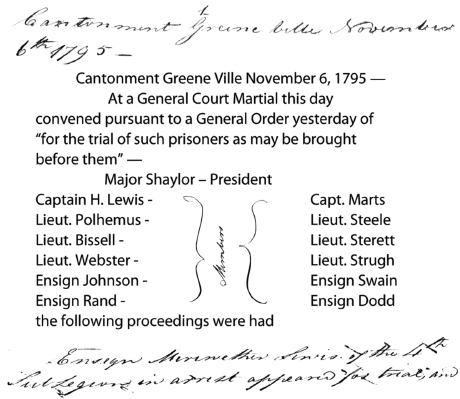 Ensign Meriwether Lewis of the 4th SubLegion in arrest appeared for trial and - photo 2