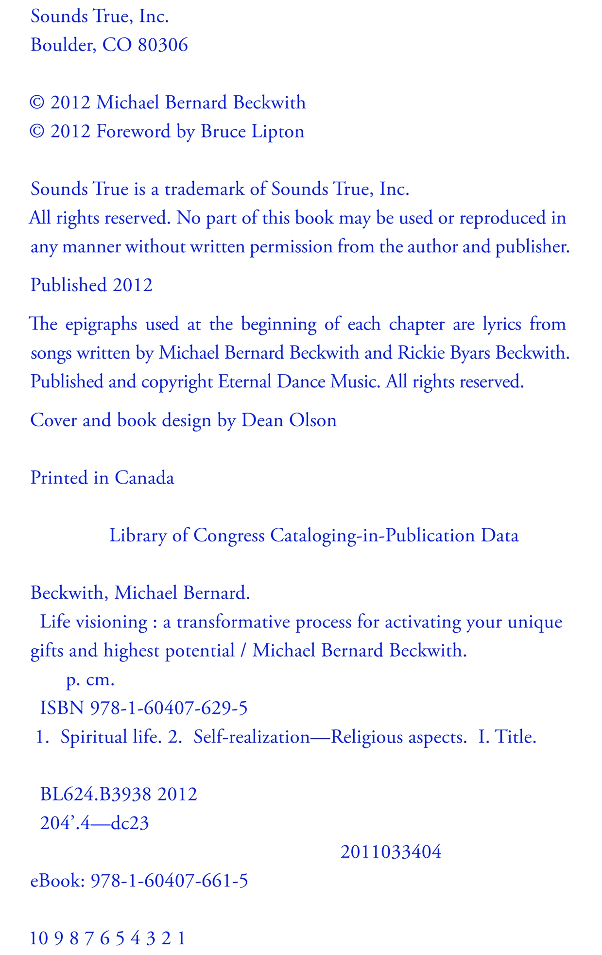 Also by Michael Bernard Beckwith Books Spiritual Liberation Fulfilling Your - photo 1