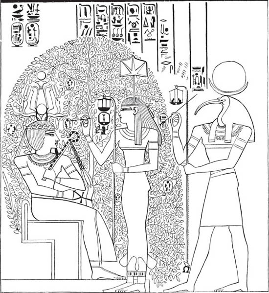 1 Goddess Seshat and Hermes-Thoth recording names and events on the Tree of - photo 1
