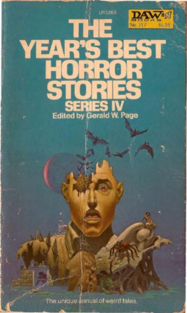 Gerald W. Page (editor) The Year’s Best Horror Stories 4