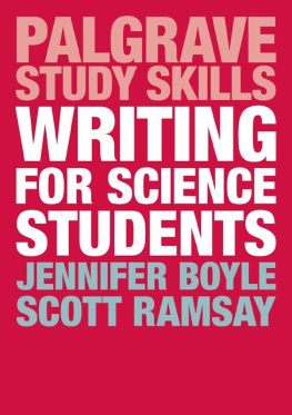 Jennifer Boyle - Writing for Science Students