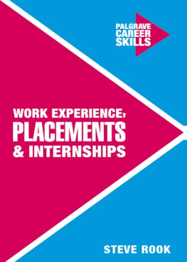 Steve Rook - Work Experience, Placements and Internships