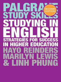 Hayo Reinders - Studying in English: Strategies for Success in Higher Education