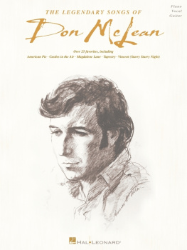 Don McLean The Legendary Songs of Don McLean (Songbook)