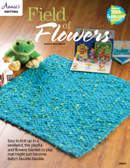 Annies - Field of Flowers Baby Blanket Knit Pattern