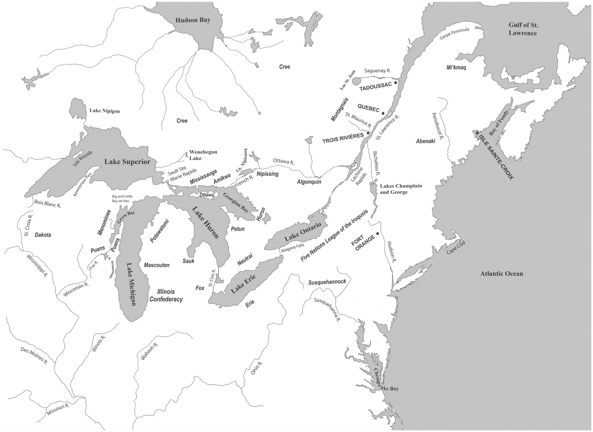 New France in the age of Champlain and Nicolet MAP BY RICK REGAZZI T he - photo 3