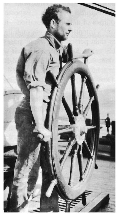 My dad at the wheel of a schooner 1928 David Crosby personal collection - photo 4