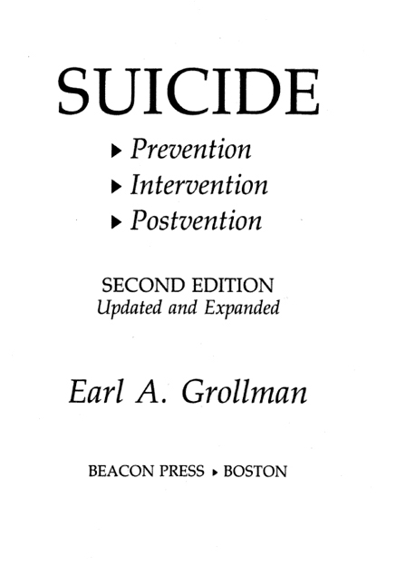 1 Suicide The Problem Suicide is a whispered word inappropriate for polite - photo 2