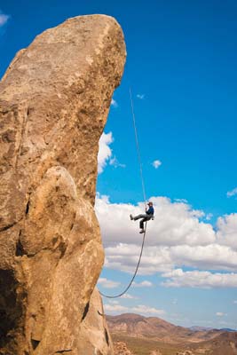 rappelling in Joshua Tree wind farms against the San Jacinto Mountains - photo 8