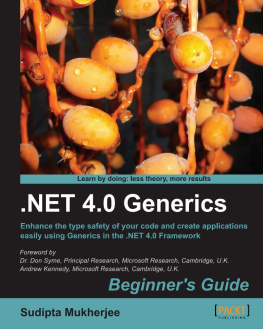 Sudipta Mukherjee - .NET 4.0 Generics Beginners Guide
