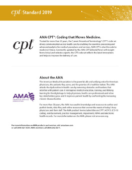 American Medical Association - CPT Standard 2019