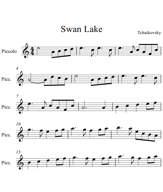 Swan Lake Piccolo Piano - photo 33