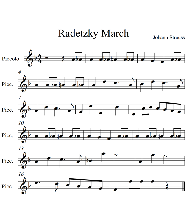 Radetzky March Piccolo Piano - photo 25