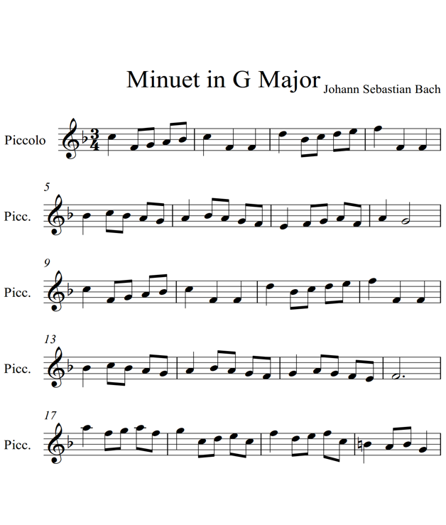 Minuet in G Major Piccolo Piano - photo 15