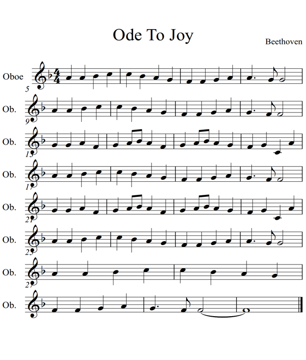 Ode to Joy Oboe Piano - photo 19
