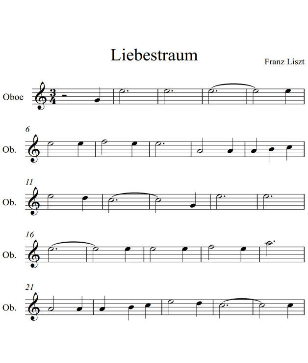 Liebestraum Oboe Piano - photo 9