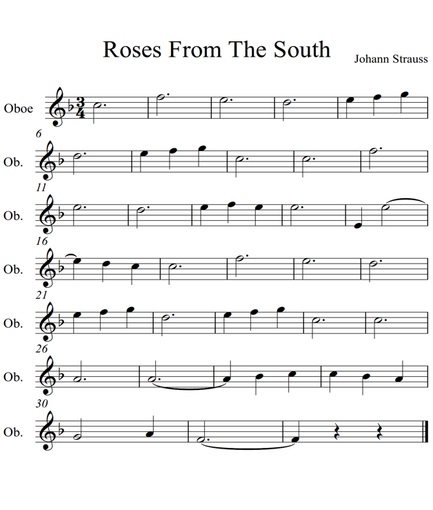 Roses From The South Oboe Piano - photo 27