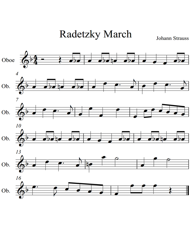 Radetzky March Oboe Piano - photo 23