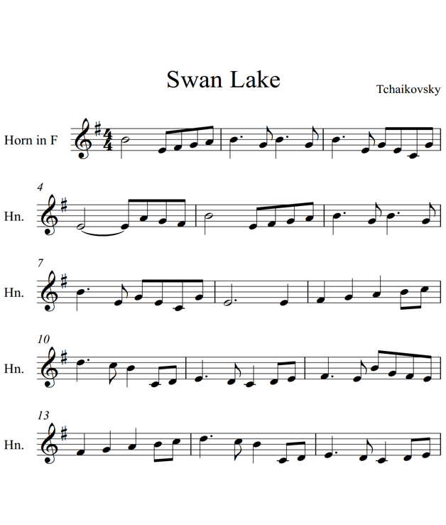 Swan Lake French Horn Piano - photo 33