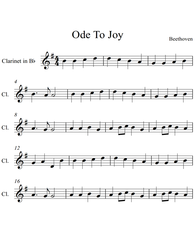 Ode to Joy Clarinet Piano - photo 20