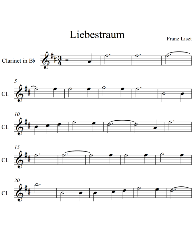 Liebestraum Clarinet Piano - photo 9