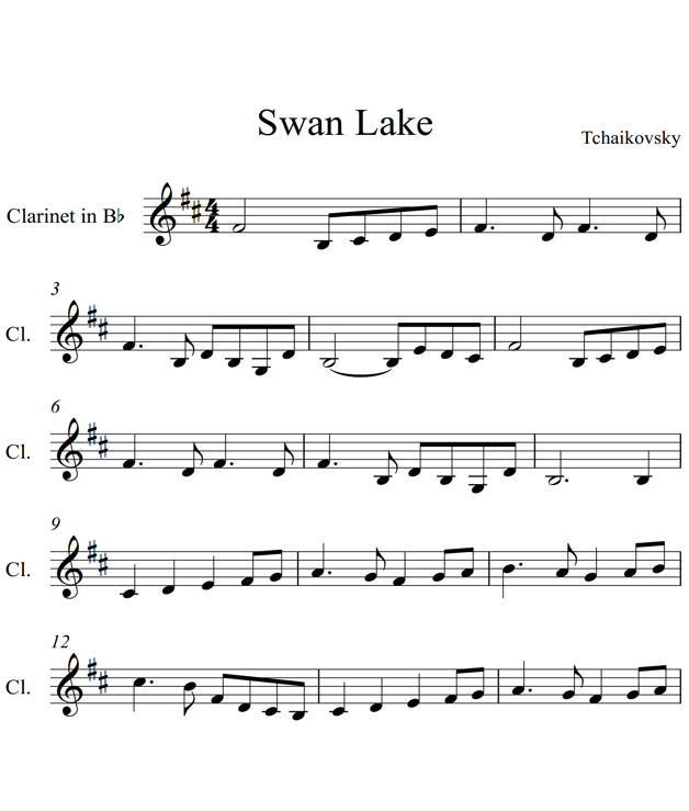 Swan Lake Clarinet Piano - photo 33