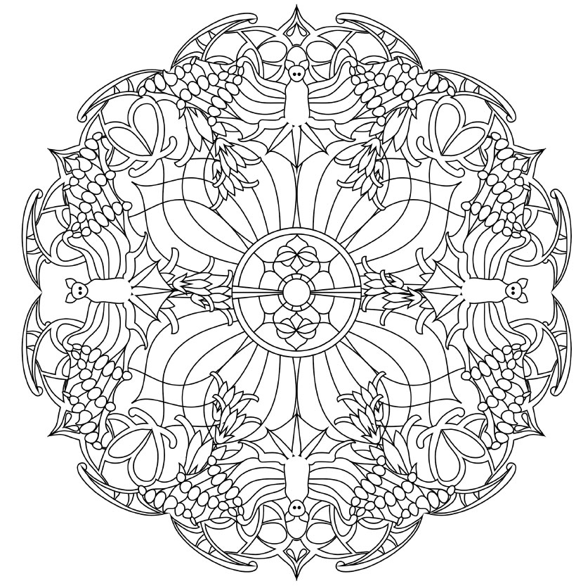 Coloring Animal Mandalas - photo 7