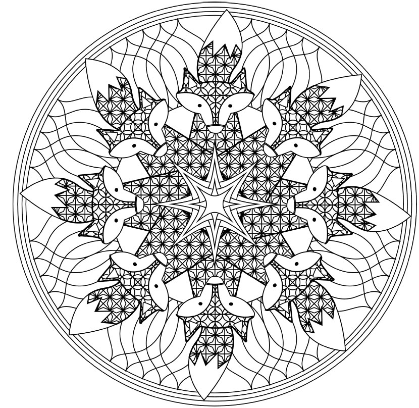 Coloring Animal Mandalas - photo 19