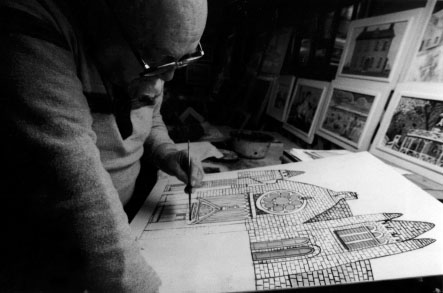 Artist Bill LaMirande works on a painting at his Skunk City home Bills - photo 4