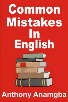 Anthony Anamgba Common Mistakes in English