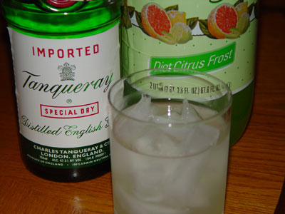 1 partgin 4 parts diet ginger ale splash lemon if desired Put ice in tall - photo 1